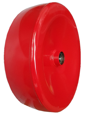 505x150x3.0    Stützrad für  Wendepflug  Rot