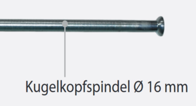 MD+  head pin  M16x1.5    length 550 mm
