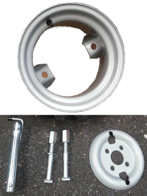 1 pair dual wheels Trinker 5.00-12/12 (5.00-12)